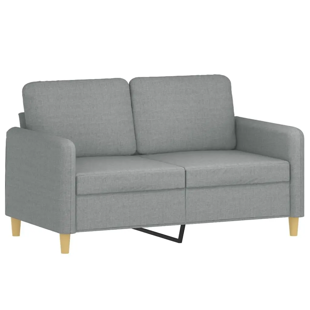 2-Seater Sofa Grey Fabric 120cm Modern Upholstered Lounge Seat