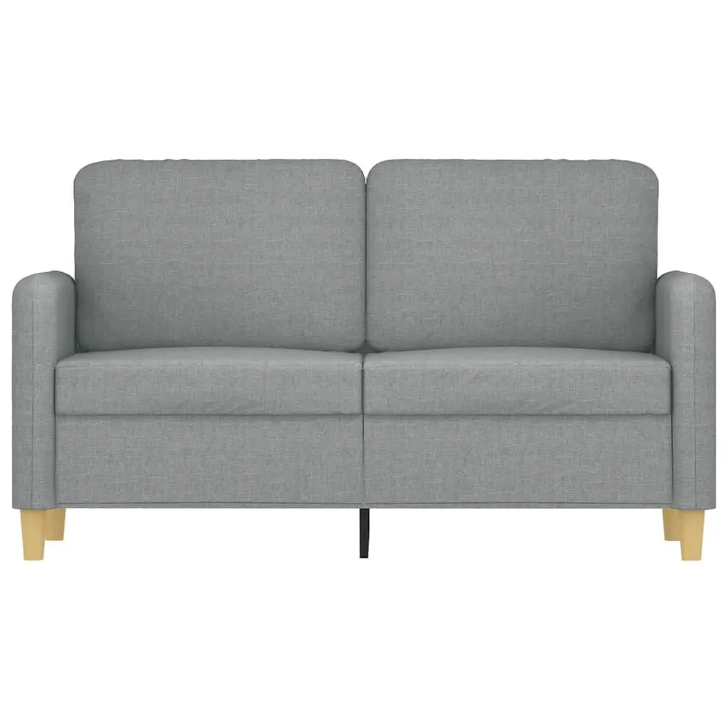 2-Seater Sofa Grey Fabric 120cm Modern Upholstered Lounge Seat