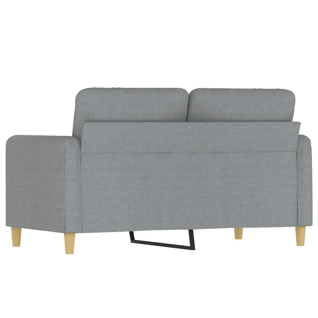 2-Seater Sofa Grey Fabric 120cm Modern Upholstered Lounge Seat