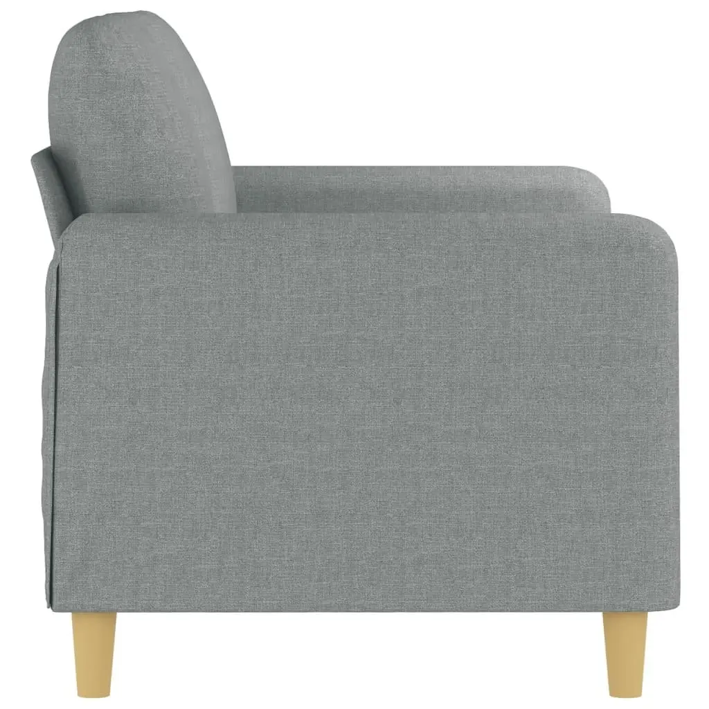 2-Seater Sofa Grey Fabric 120cm Modern Upholstered Lounge Seat