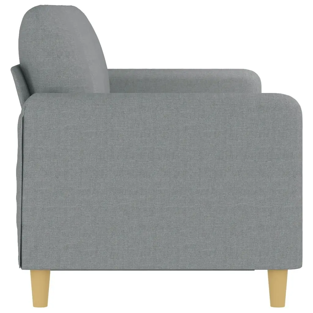 Grey Fabric Upholstered 3-Seater Sofa 180cm Modern Couch for Living Room