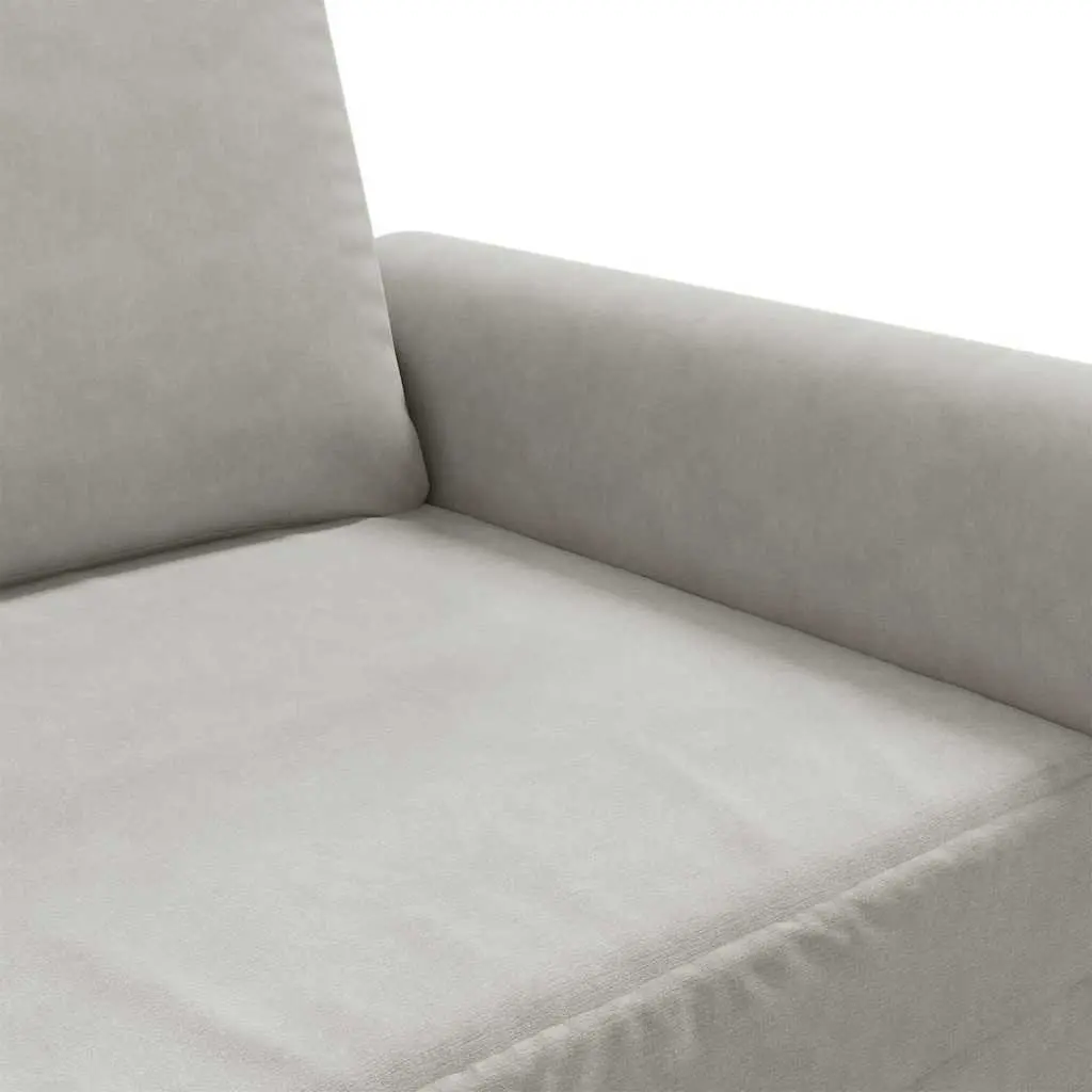 Sofa Chair Grey 60cm Velvet Armchair Comfortable Seating Living Room Furniture