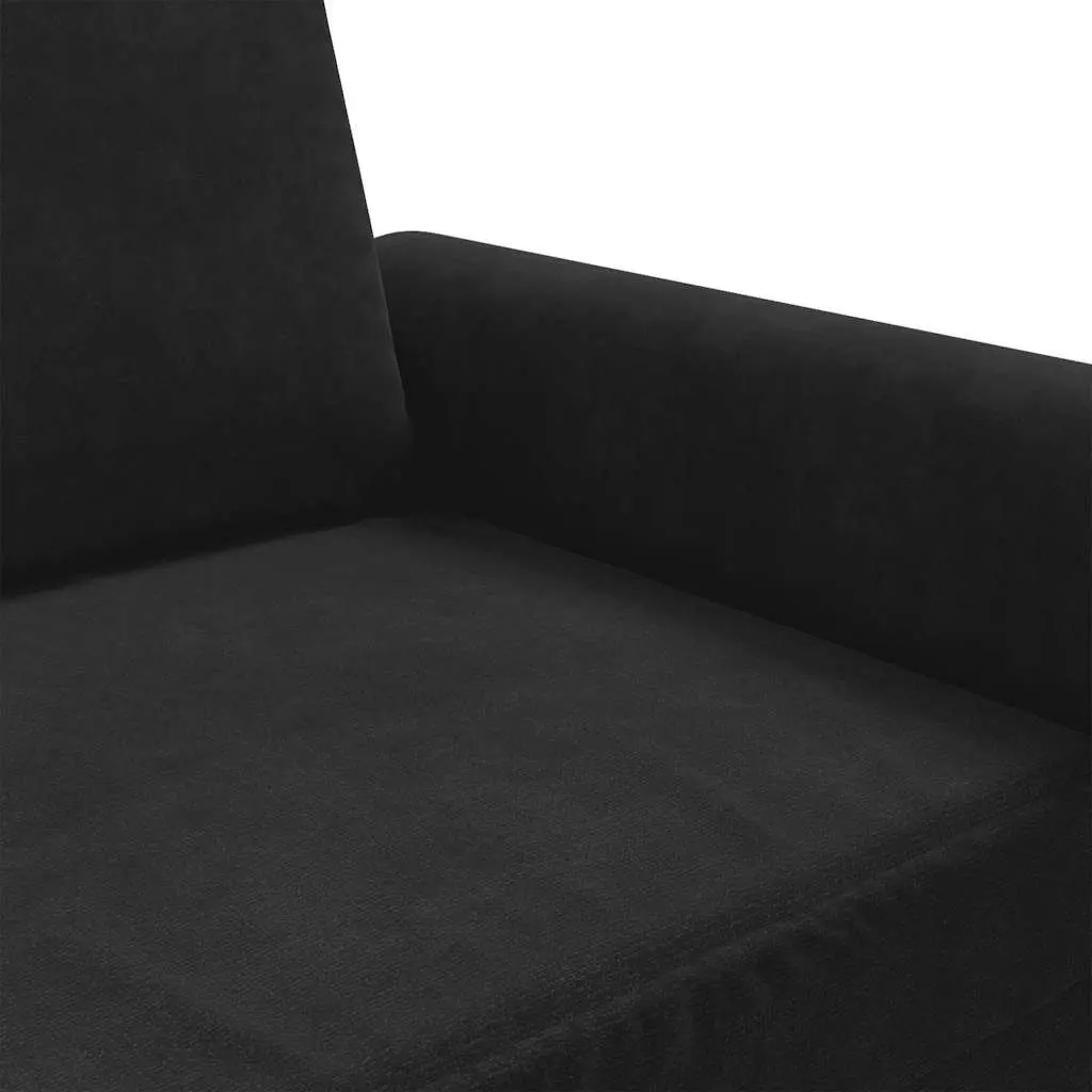 2-Seater Sofa Black 120cm Modern Living Room Couch Velvet Lounge Furniture