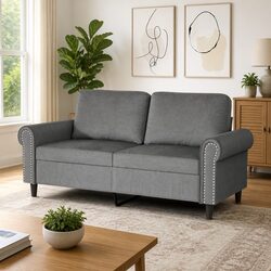 Your Cozy 2-Seater Grey Sofa Awaits