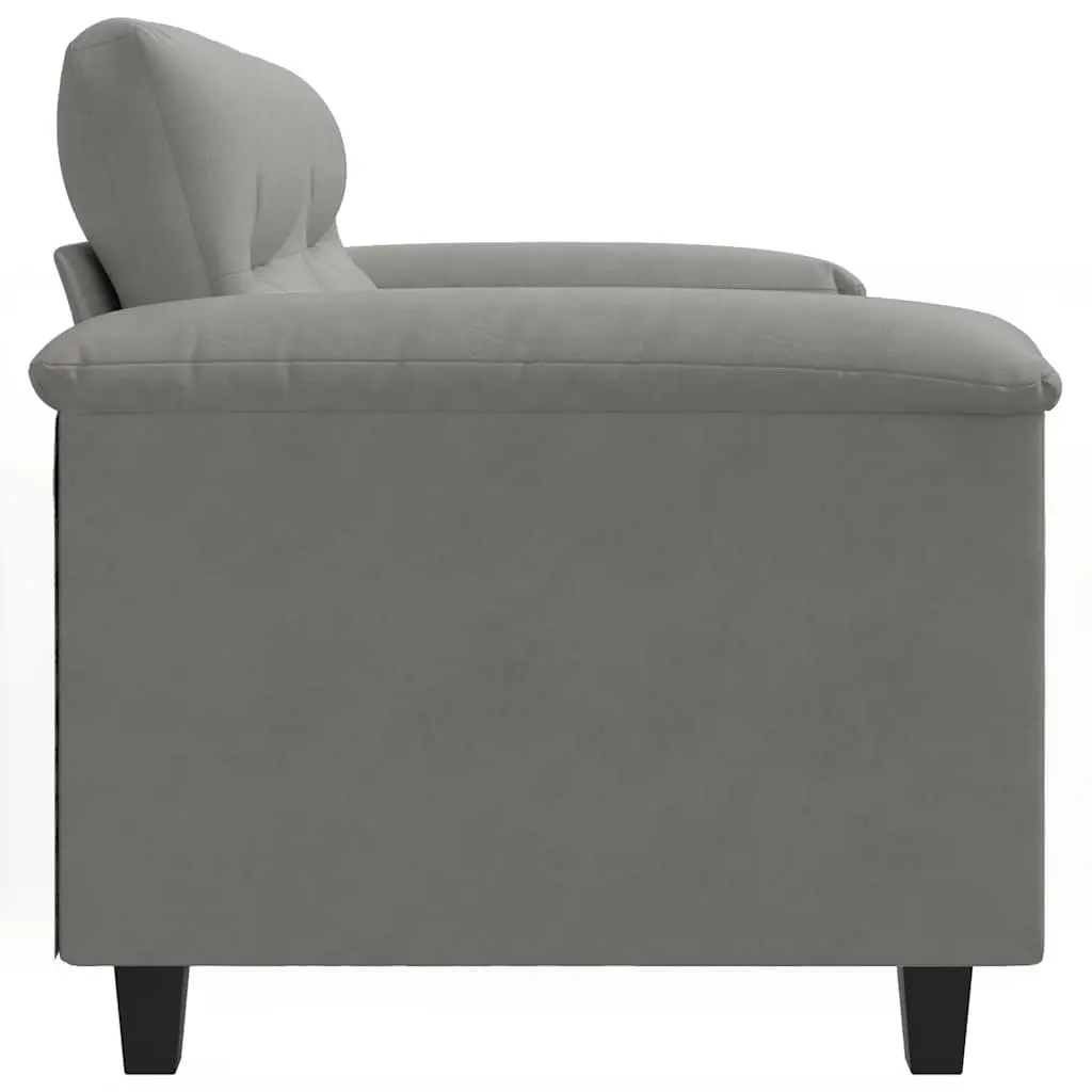 2-Seater Sofa in Grey Microfibre