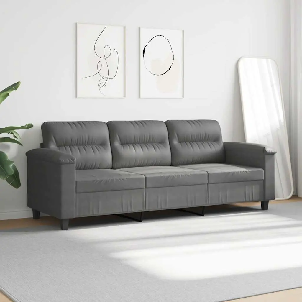 3-Seater Grey Sofa for Relaxation and Style