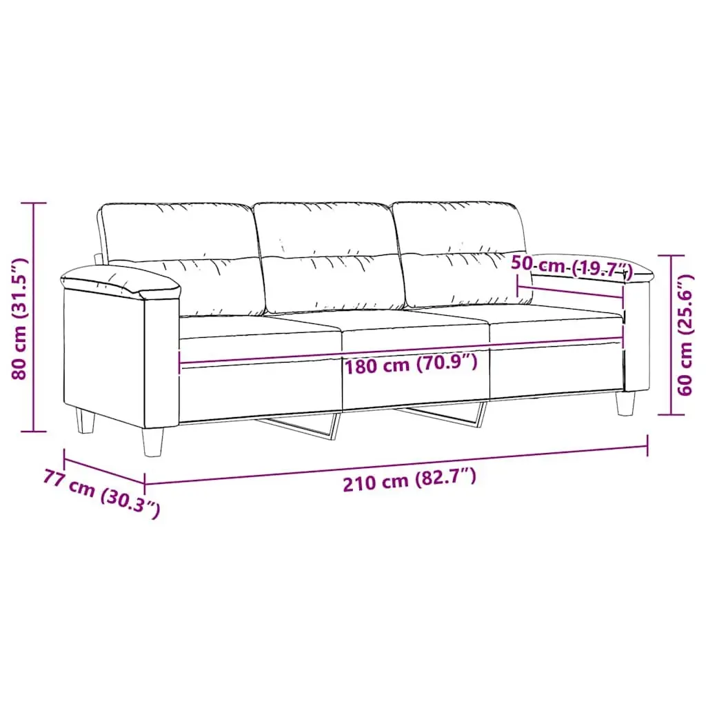 3-Seater Grey Sofa for Relaxation and Style
