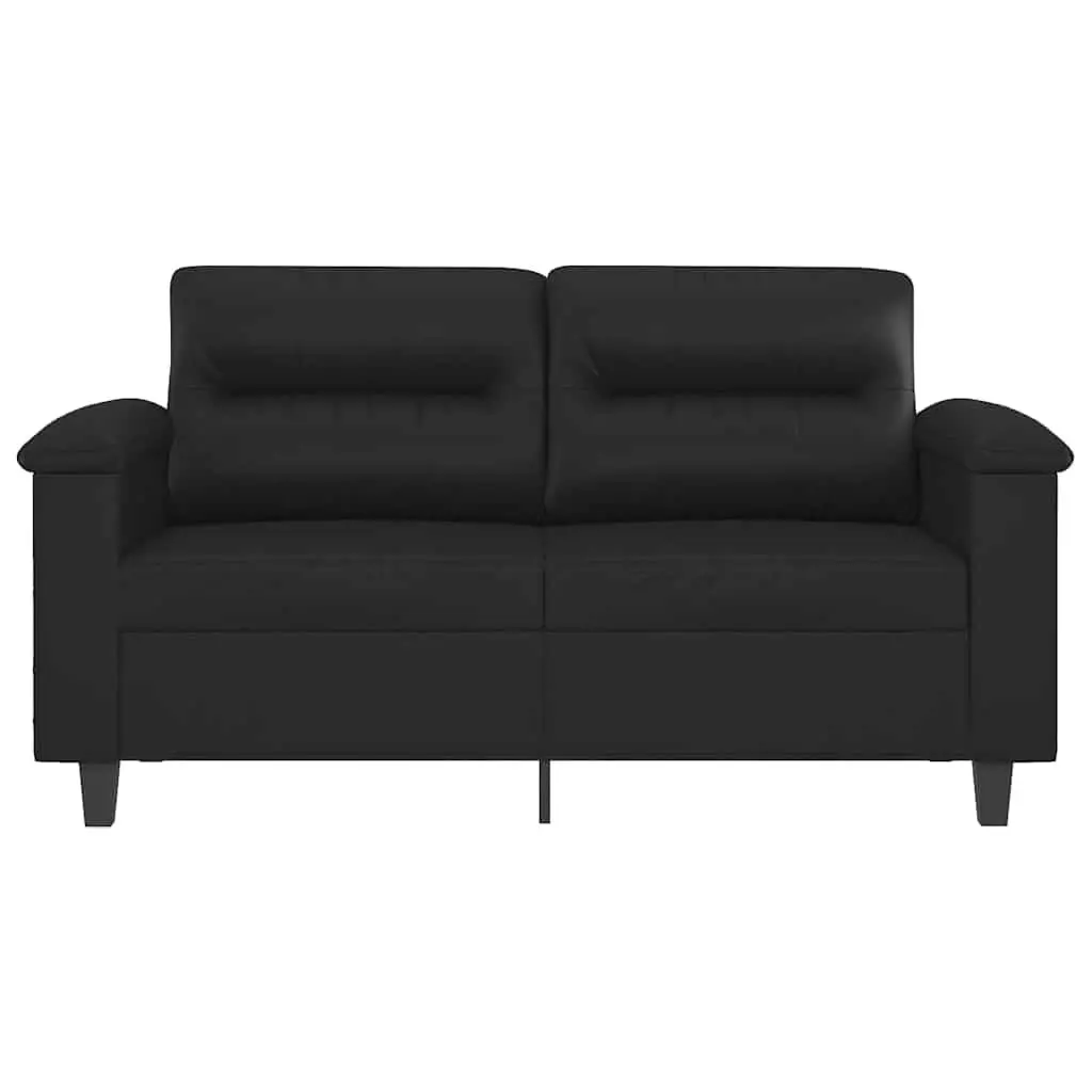 120cm Black 2-Seater Sofa