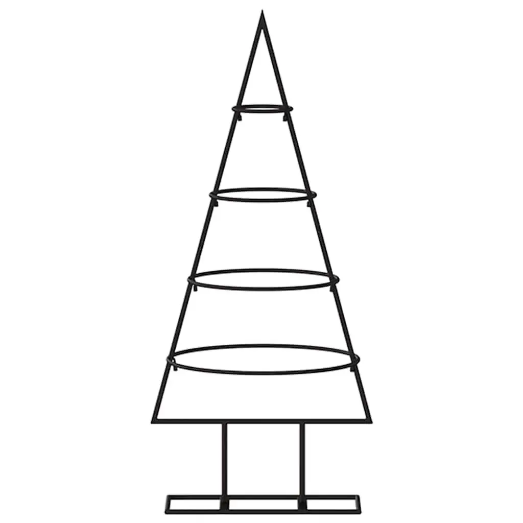 Metal Christmas Tree Decoration Frame Black 60cm Modern DIY Holiday Home Decor