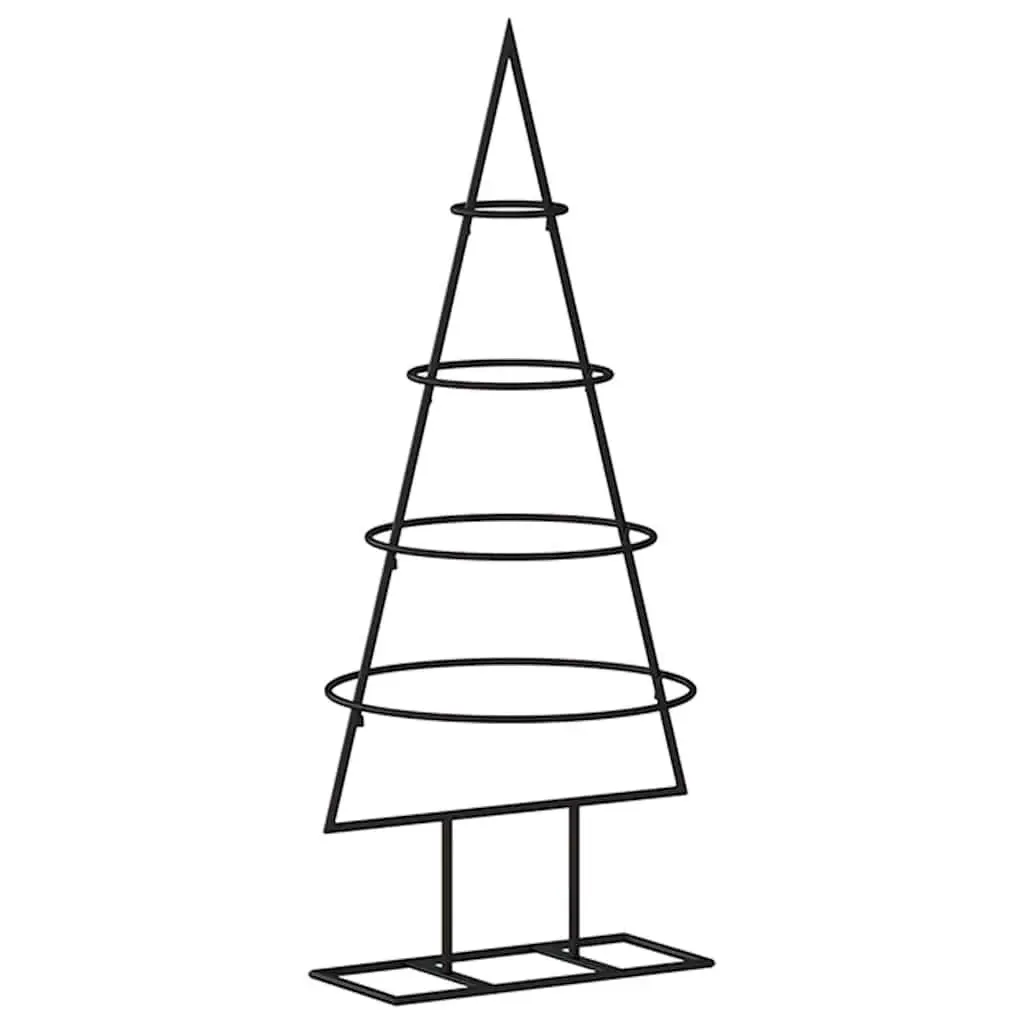Metal Christmas Tree Decoration Frame Black 60cm Modern DIY Holiday Home Decor
