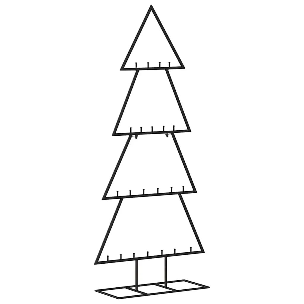Metal Christmas Tree Frame Modern 125cm DIY Decoration Black