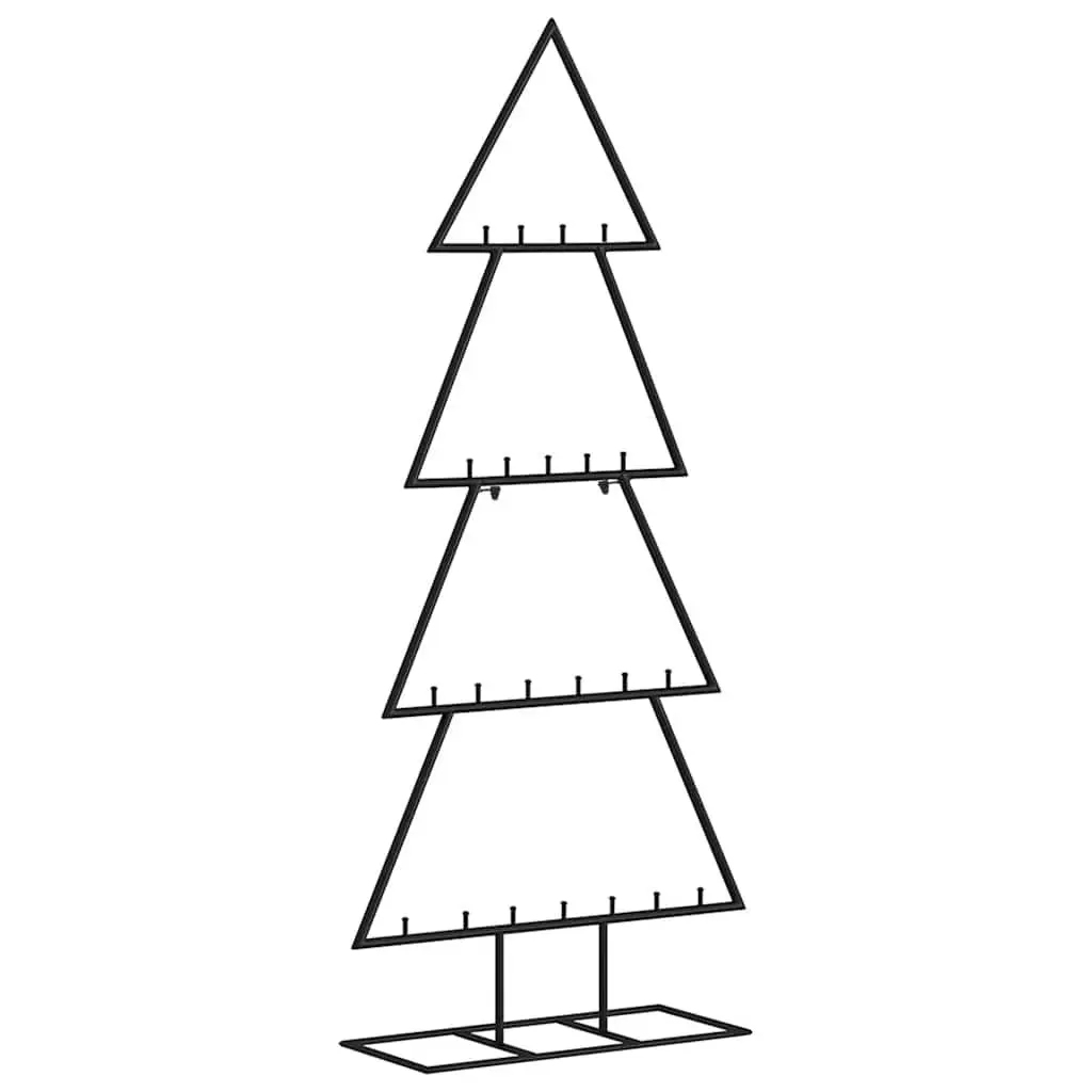 Metal Christmas Tree Frame Modern 125cm DIY Decoration Black