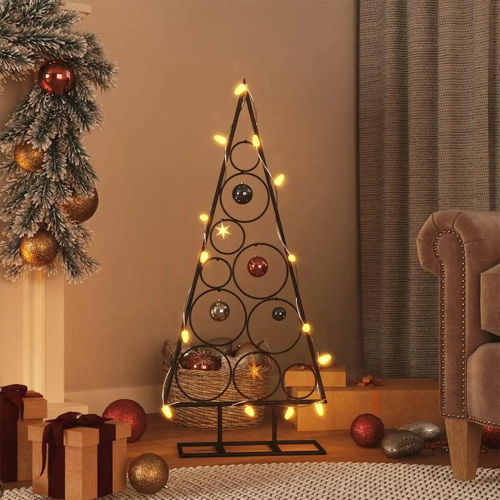 Metal Christmas Tree Frame Black 90cm DIY Modern Holiday Home Decor