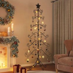 Create Your Festive Display with 215cm Black Tree Frame