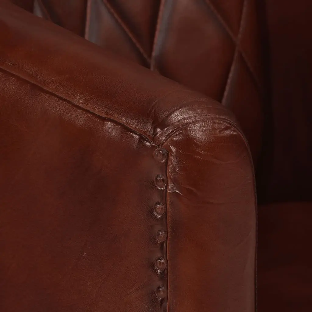 Tub Chair Brown Comfortable Armchair Padded Seat Living Room Furniture Lounge