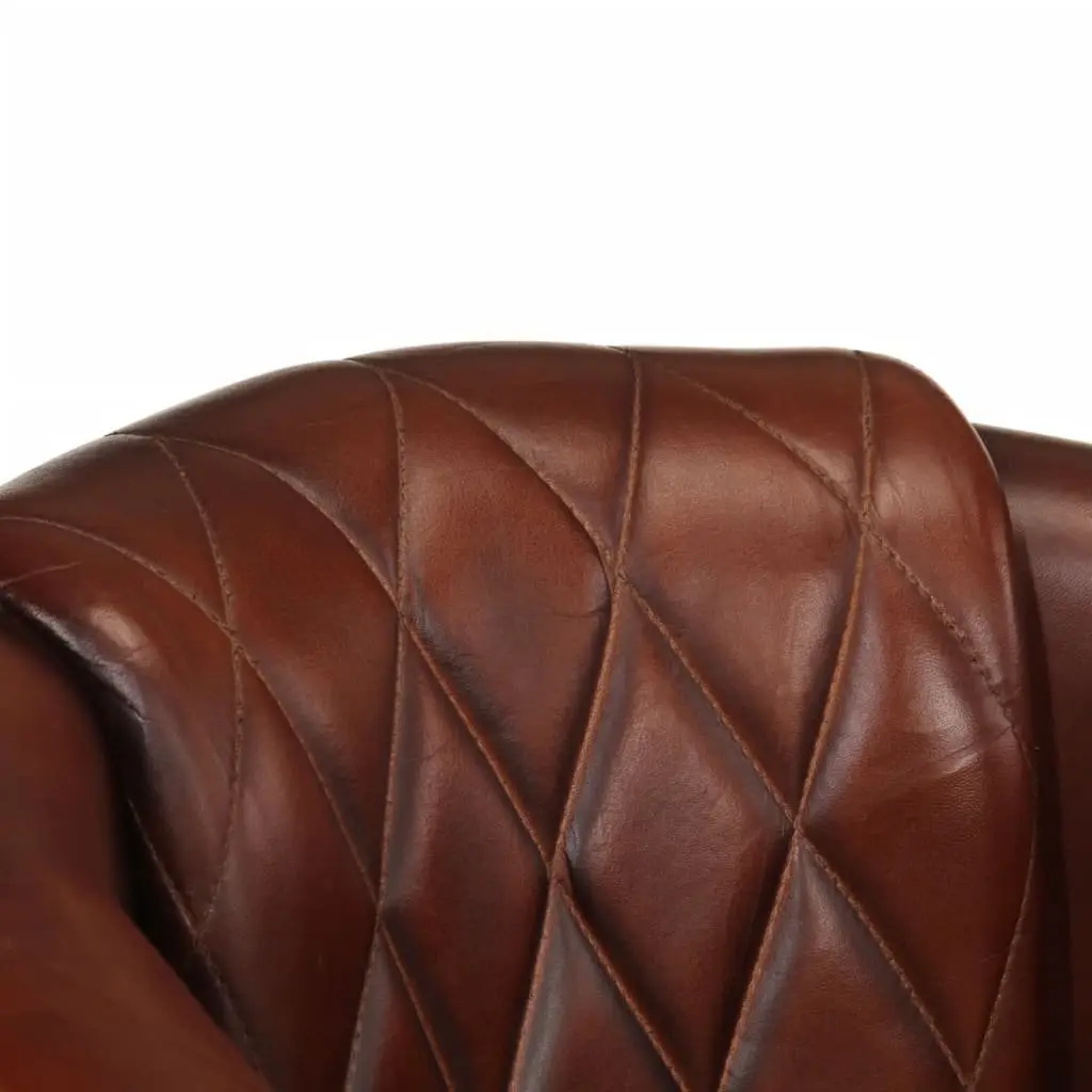 Tub Chair Brown Comfortable Armchair Padded Seat Living Room Furniture Lounge