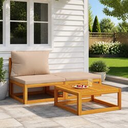 Friendly 3 Piece Garden Lounge Set for Your Patio