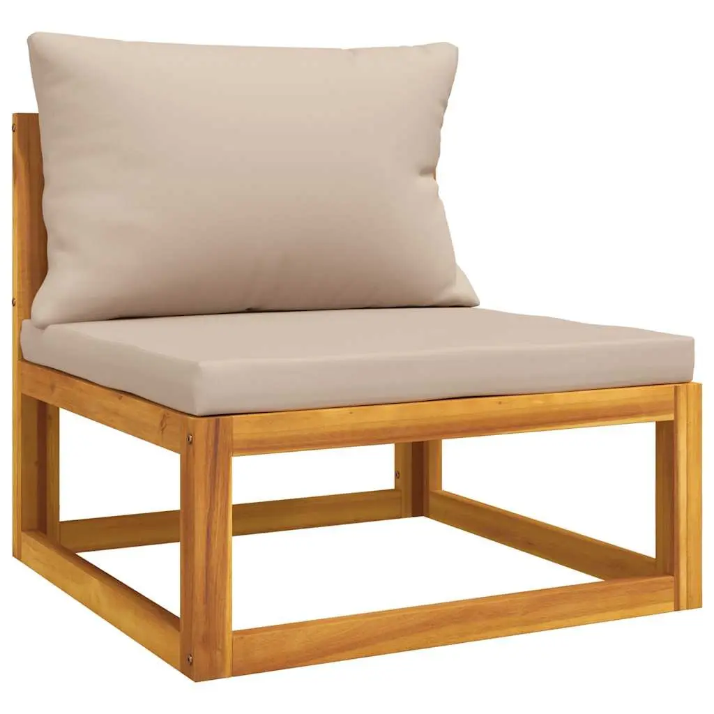 2 Piece Outdoor Garden Sofa Set with Cushions Coffee Table Solid Wood Lounge