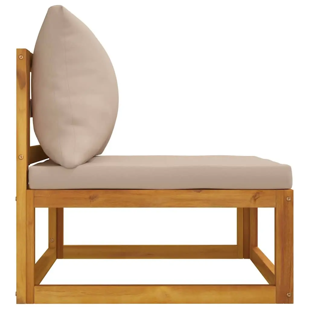2 Piece Outdoor Garden Sofa Set with Cushions Coffee Table Solid Wood Lounge