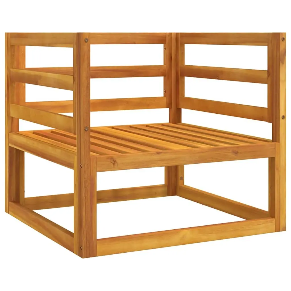 Outdoor Garden Chair Solid Acacia Wood Light Grey Cushions