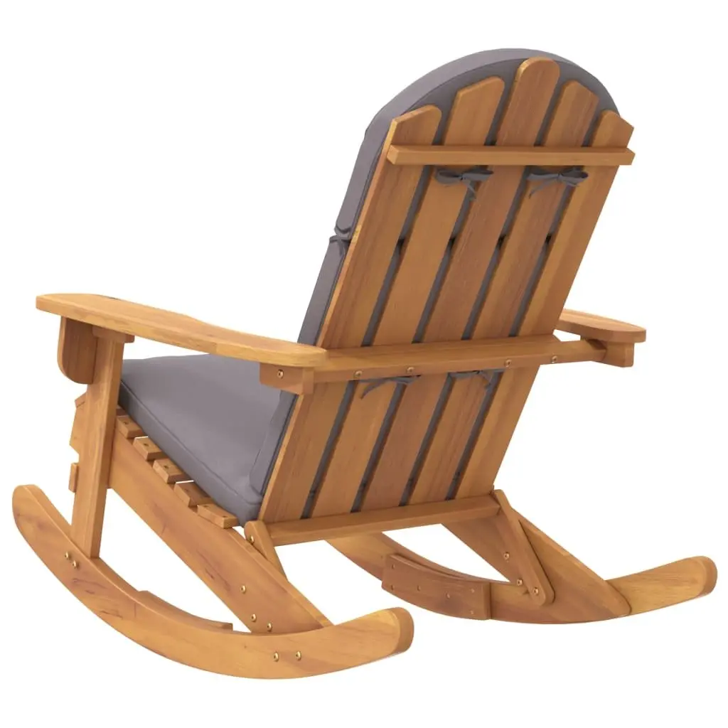 Adirondack Rocking Chair Solid Wood Acacia Garden Patio Outdoor Seating with