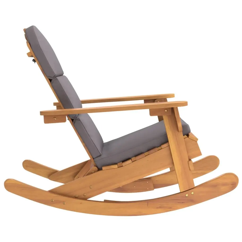 Adirondack Rocking Chair Solid Wood Acacia Garden Patio Outdoor Seating with