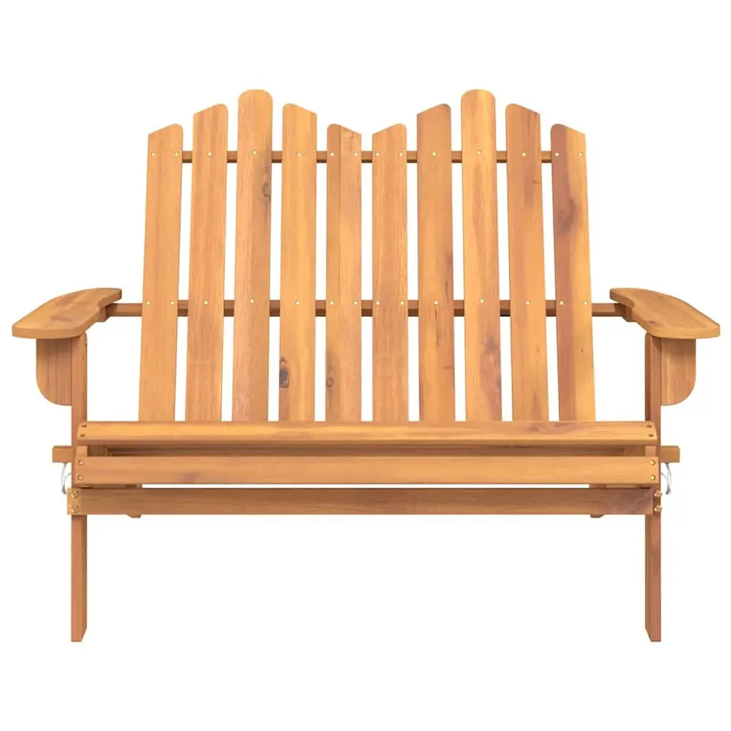 Adirondack Garden Bench Foldable Wooden Outdoor Seating 126cm