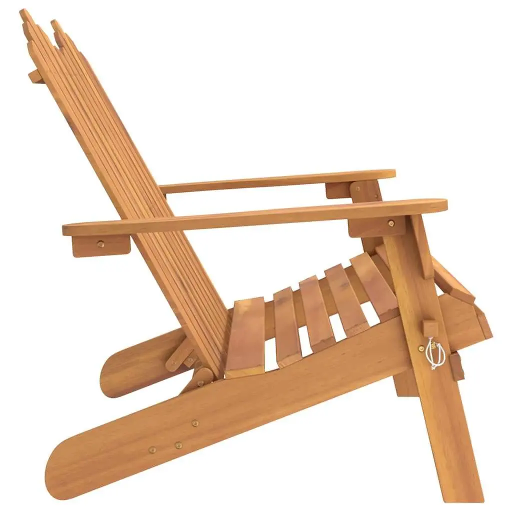 Adirondack Garden Bench Foldable Wooden Outdoor Seating 126cm