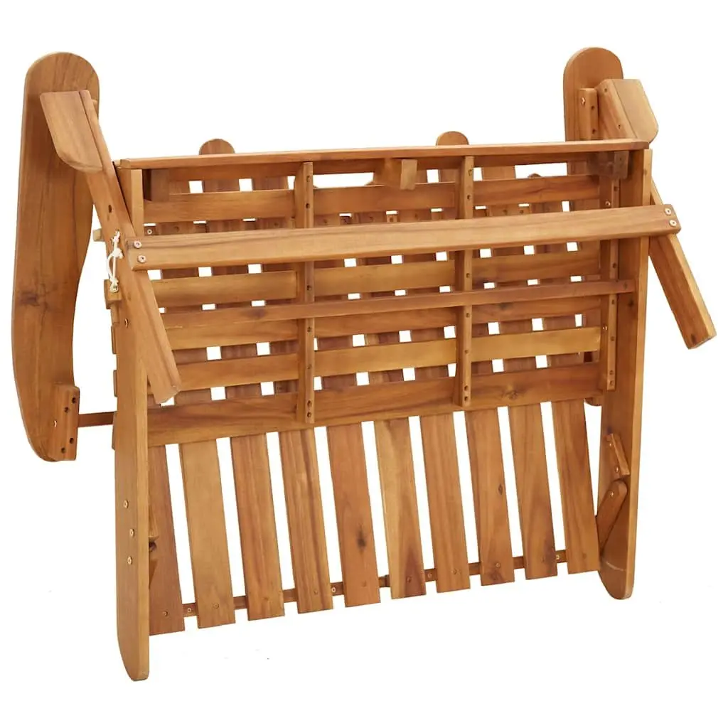 Adirondack Garden Bench Foldable Wooden Outdoor Seating 126cm