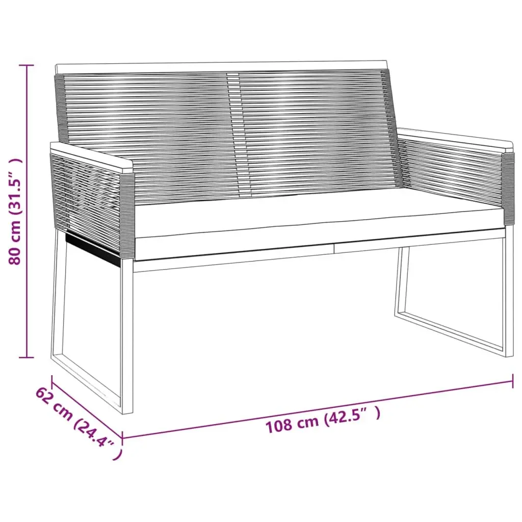 Garden Lounge Set 4 Piece Outdoor Furniture Black Steel Frame Padded Cushions