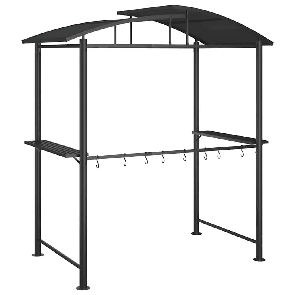 BBQ Gazebo Outdoor Canopy Steel Frame Anthracite 210x114x230cm