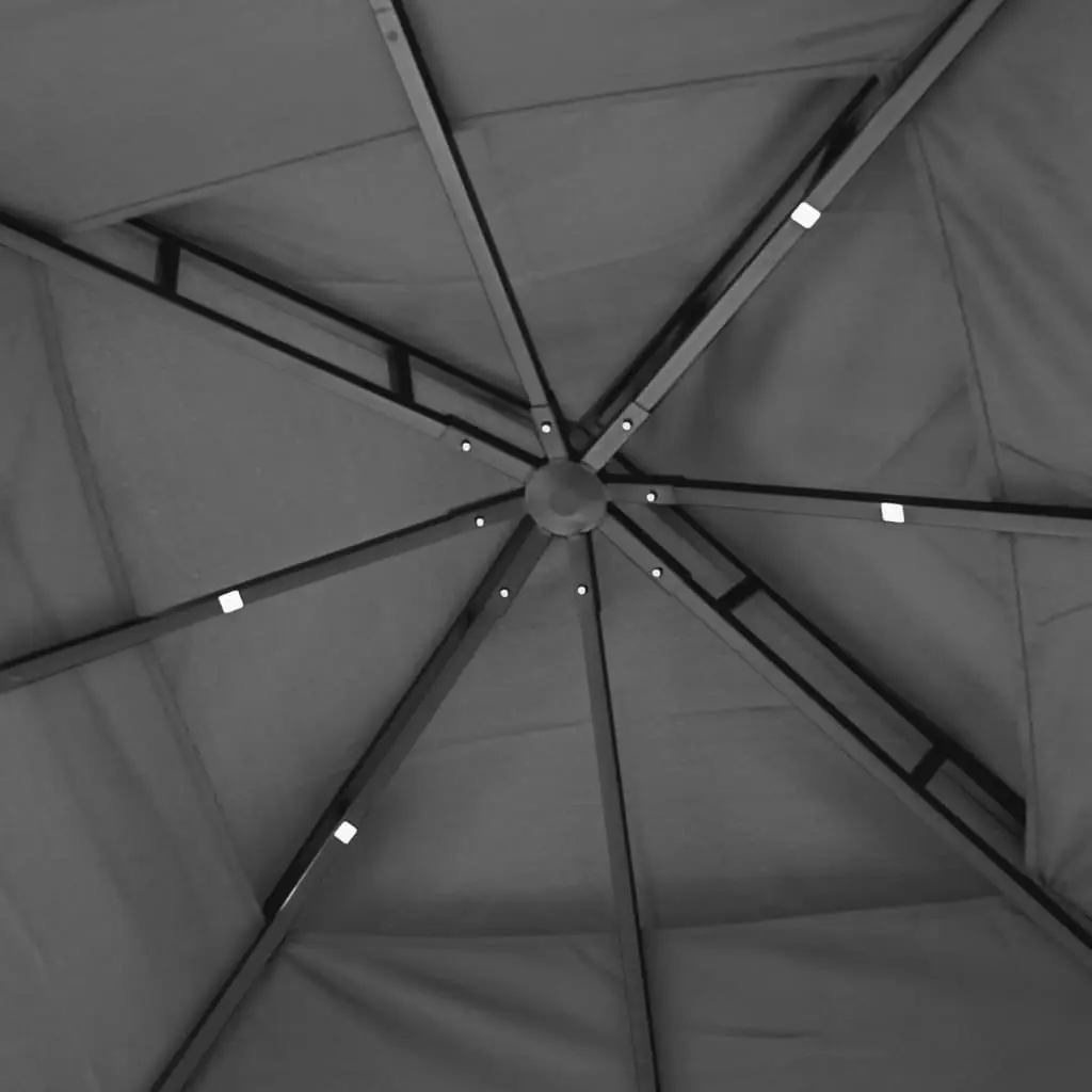 Gazebo Double-Tiered Roof Steel Frame 300x300x270cm