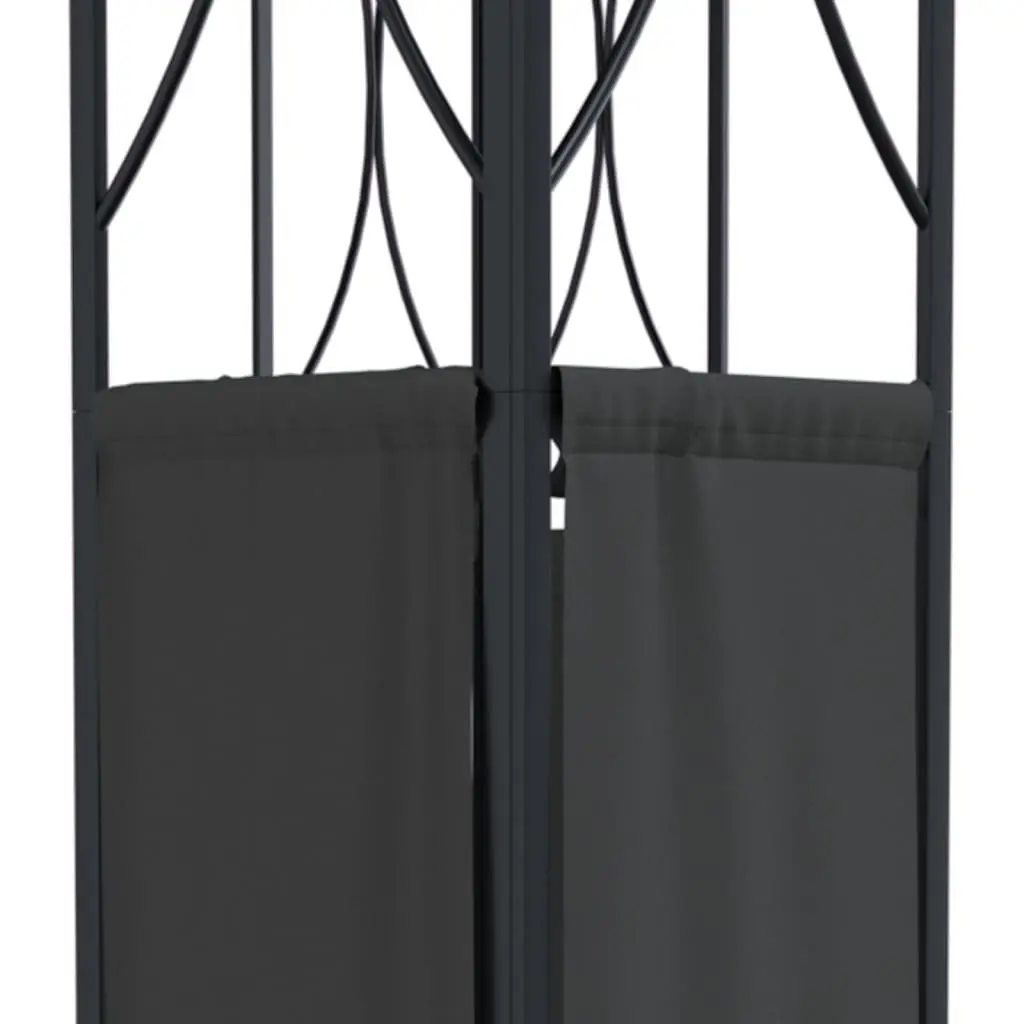 Gazebo with Roof Double-tiered Anthracite 400x300x270 cm Steel Frame Garden Outdoor Canopy