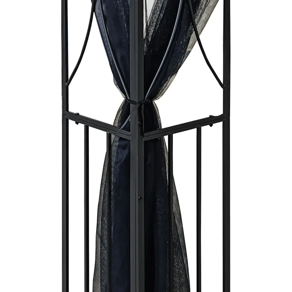 Gazebo with Mesh Sidewalls Anthracite 400x300x270 cm Steel Frame