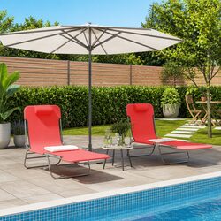 Your New Favorite Outdoor Loungers – Set of 2 Red Chairs
