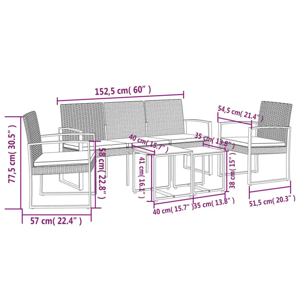 Garden Dining Set Cushioned 5 Piece Outdoor Furniture Patio Table Chairs