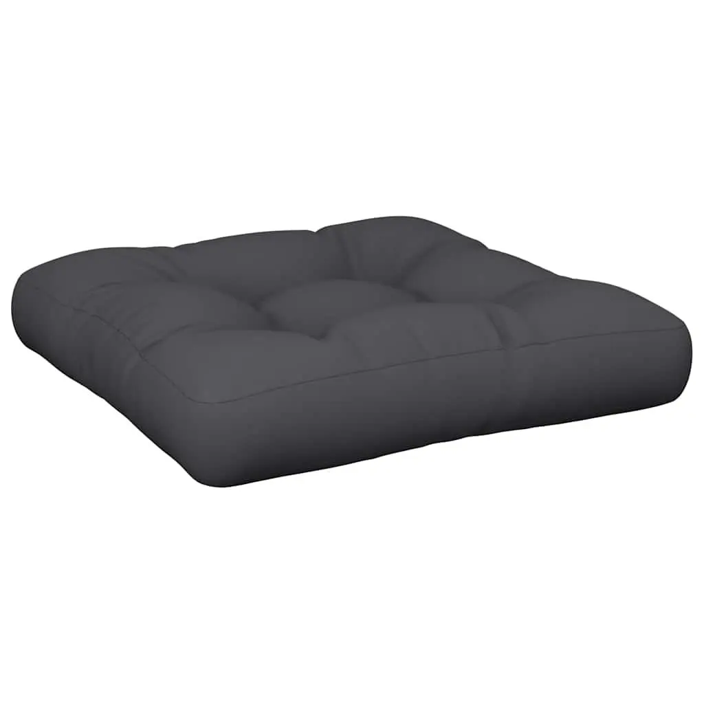 Pallet Cushion Black 60x60x12 cm Outdoor Garden Sofa Seat Pad Polyester Fabric