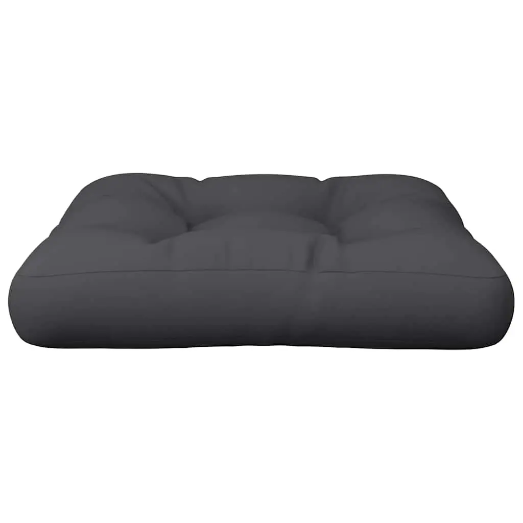 Pallet Cushion Black 60x60x12 cm Outdoor Garden Sofa Seat Pad Polyester Fabric