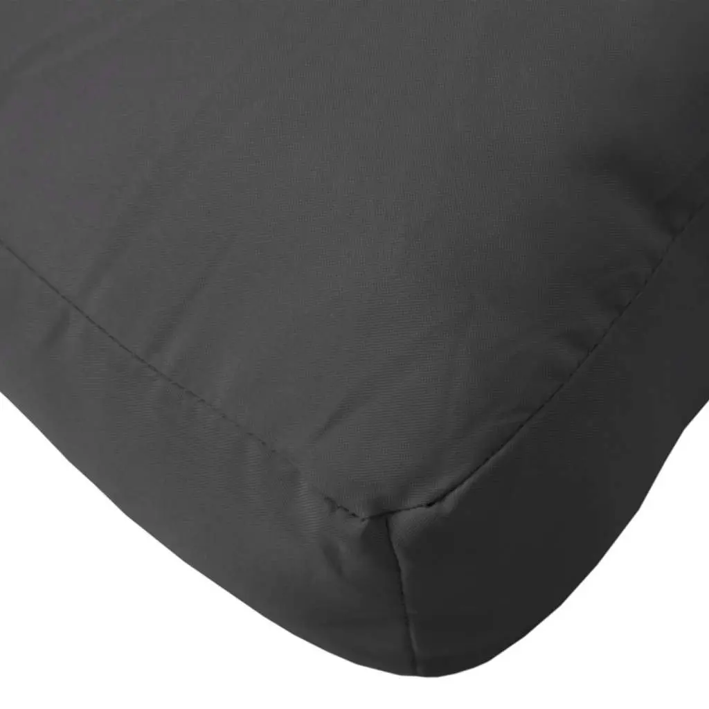 Pallet Cushion Black 60x60x12 cm Outdoor Garden Sofa Seat Pad Polyester Fabric