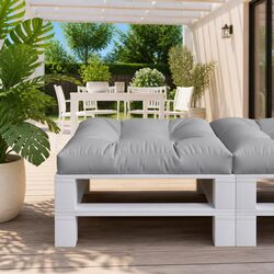 Pallet Cushion Grey 80x80x12 cm Outdoor Garden Sofa Chair Seat Pad Cushion