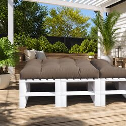 Pallet Cushion Taupe 120x80x12 cm Outdoor Garden Sofa Seat Pad Cushion