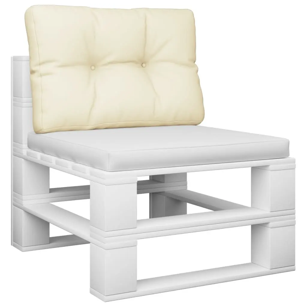 Pallet Cushion Cream 60x40x12 cm Outdoor Garden Sofa Chair Seat Pad Cushion