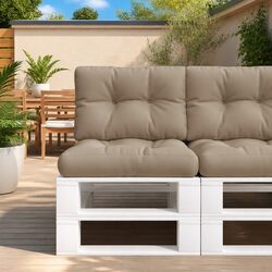 Friendly Taupe Pallet Cushions Set - 2 pc Comfort