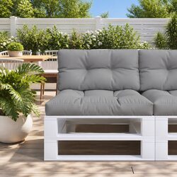 Friendly Grey Fabric Pallet Cushions for Your Home