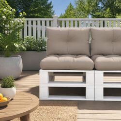 Transform Your Garden with Taupe Pallet Cushions - 2pc
