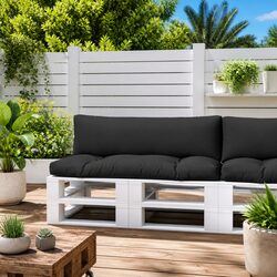 Enhance Your Seating with Friendly Black Pallet Cushions
