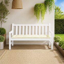 Garden Bench Cushion Cream Outdoor Patio Seat Pad Water-Resistant Oxford Fabric