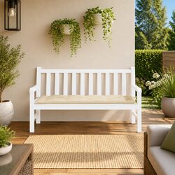 Garden Bench Cushion Beige 150x50x7 cm Outdoor Patio Seat Pad Oxford Fabric