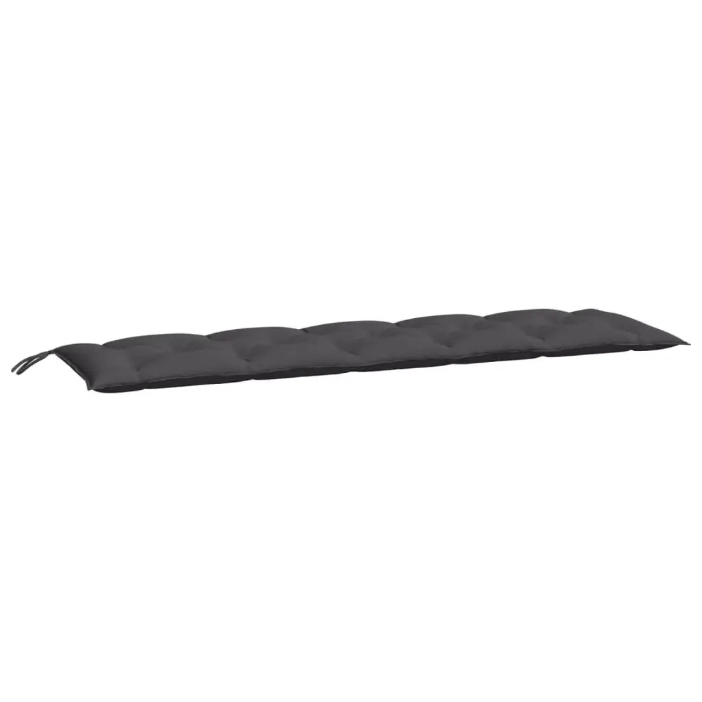 Outdoor Seat Pad Oxford Fabric Anthracite 180x50x7cm Garden Bench Cushion with Non-slip Ropes for Patio and Indoor Use