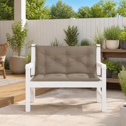 Garden Bench Cushions 2 pcs Taupe Outdoor Patio Seat Pad Water Resistant